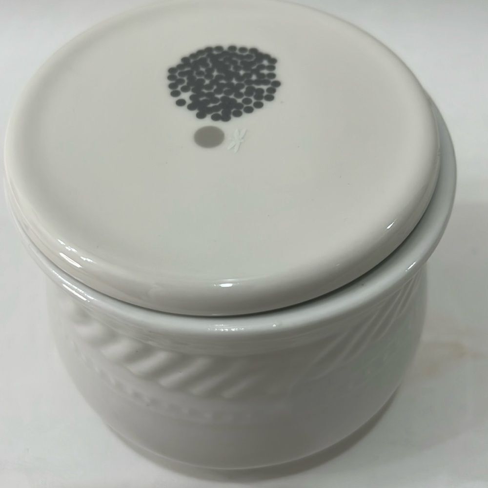 Gibson Housewares Vintage Stoneware Canister Crock  Sugar Bowl With Lid 3 1/2 In